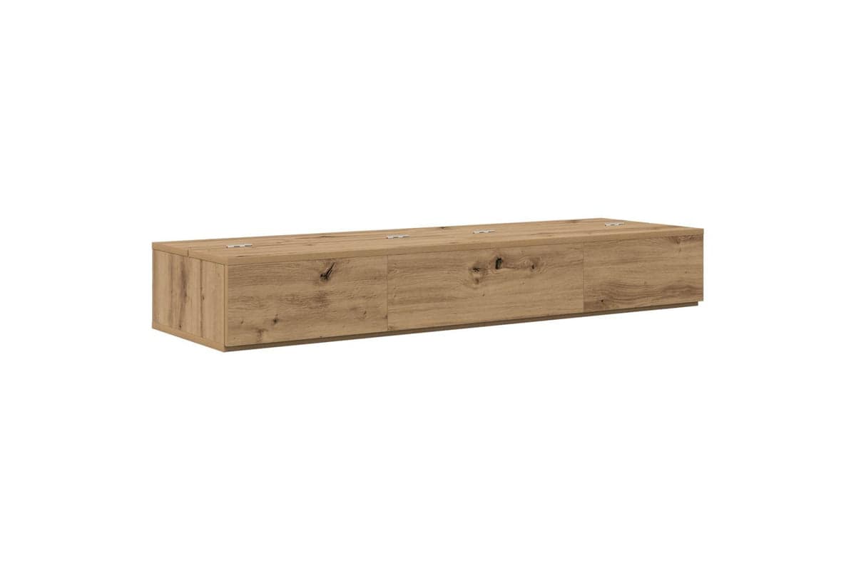 Vidaxl Studio Desk Artisan Oak 130 X 40 X 195 Cm Engineered Wood