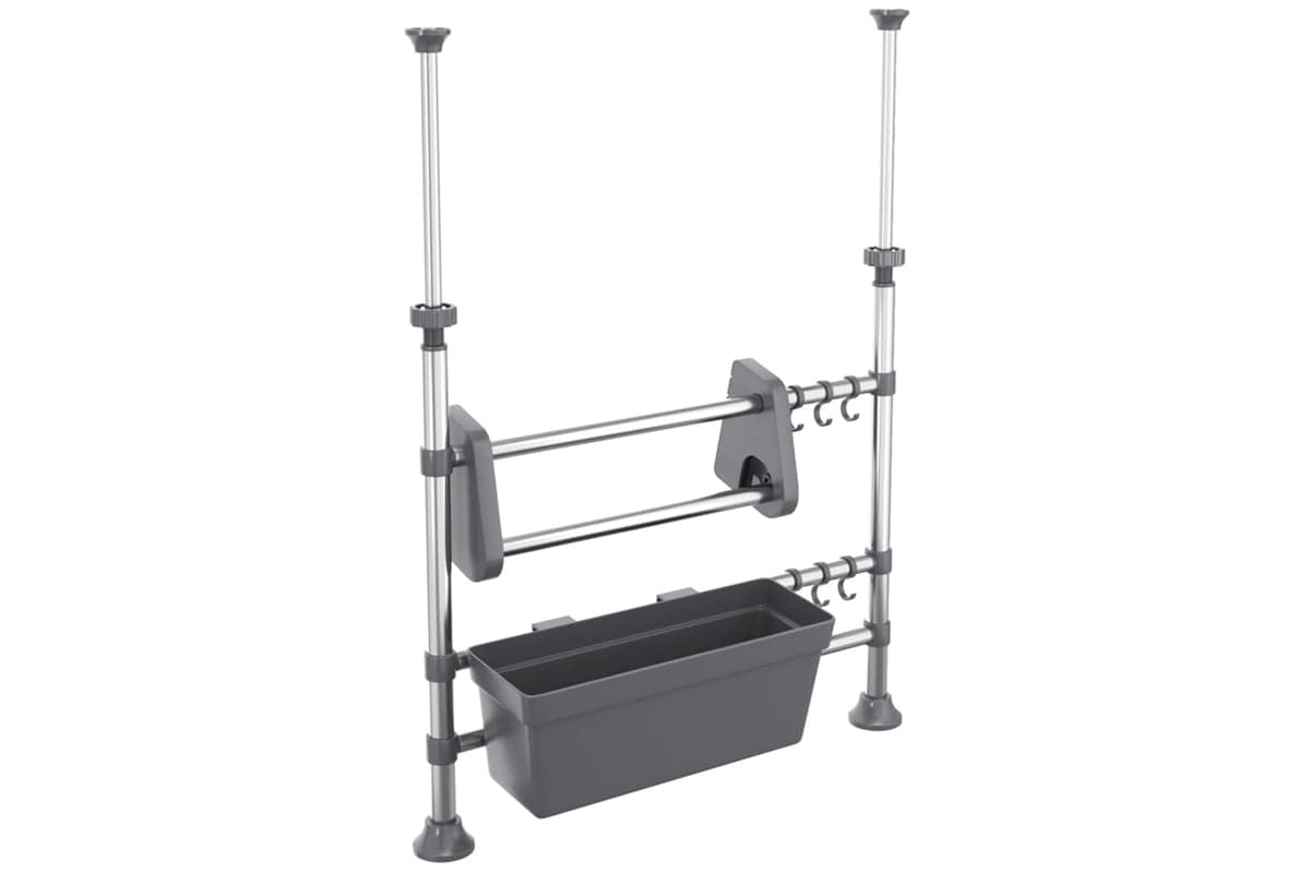Vidaxl 344378 Adjustable Kitchen Organiser Aluminium