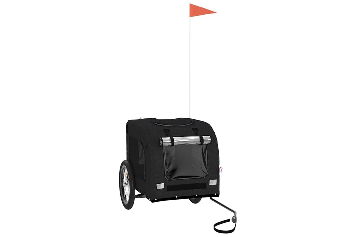 Vidaxl 93835 Pet Bike Trailer Black Oxford Fabric And Iron