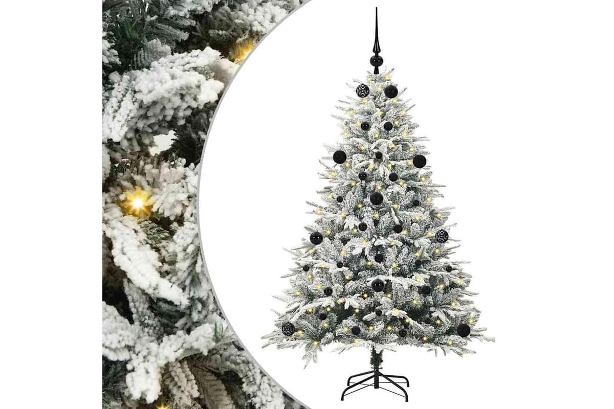 Vidaxl Artificial Pre-lit Christmas Tree With Ball Set Green 150 Cm