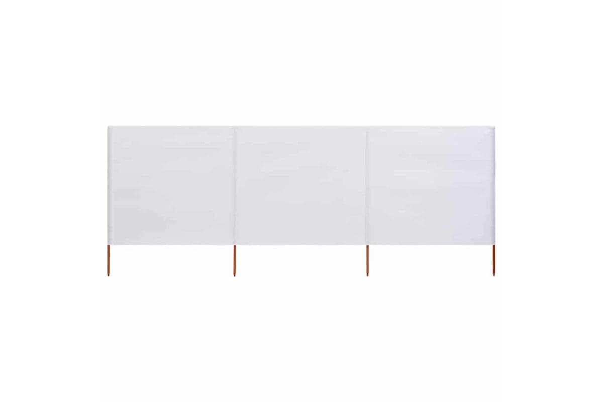 vidaXL 47148 3-panel Wind Screen Fabric 400x160cm Sand White