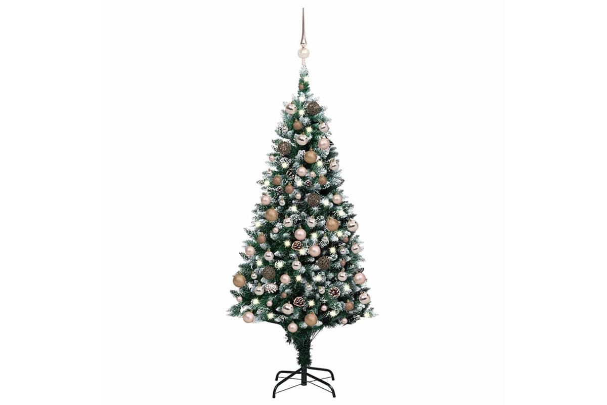 Vidaxl Artificial Pre-lit Christmas Tree With Ball Setpinecones 150 Cm