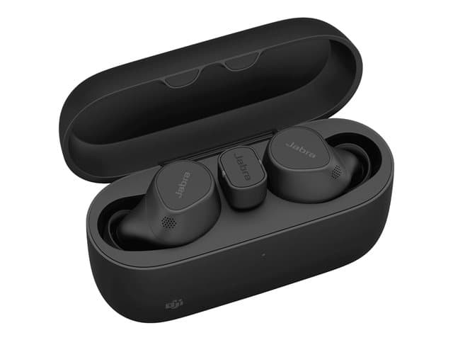 JABRA - Evolve2 Buds MS - True wireless earphones with mic - in-ear - Bluetooth - active noise cancelling - USB-C via Bluetooth adapter - noise isolating - black - Certified for Microsoft Teams