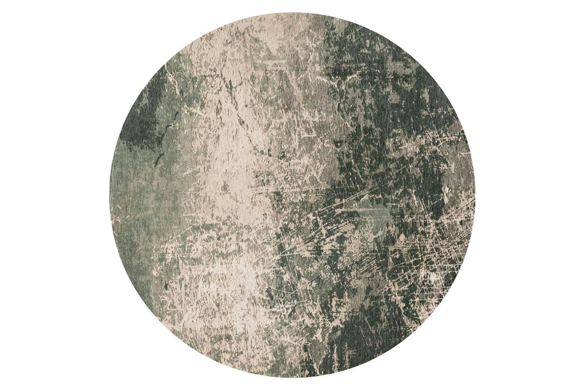 Louis De Poortere | Cracks Eco Round Rug | Green | 240 x 240 cm