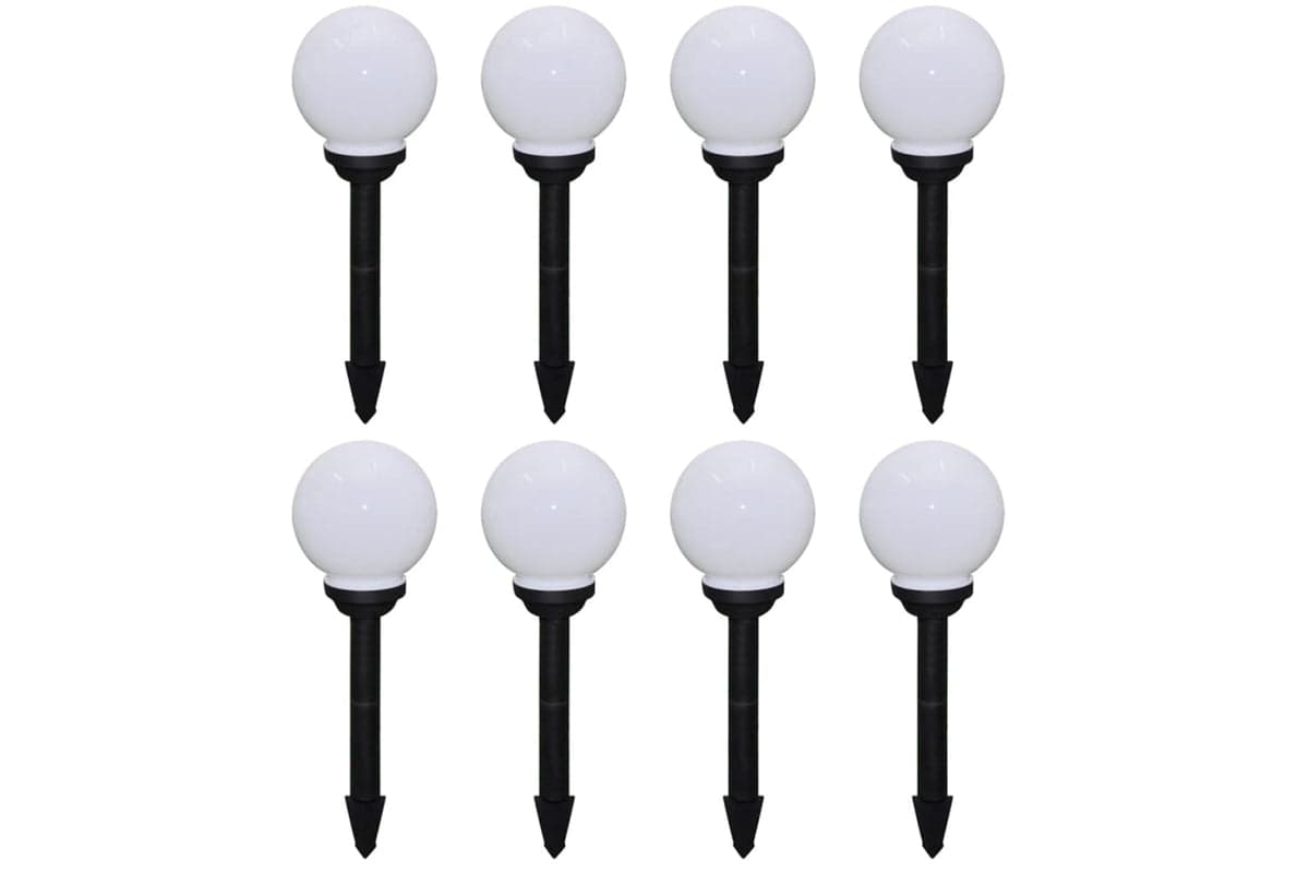 vidaXL 277114 Outdoor Pathway Lamps 8 Pcs Led 15cm With Ground Spike