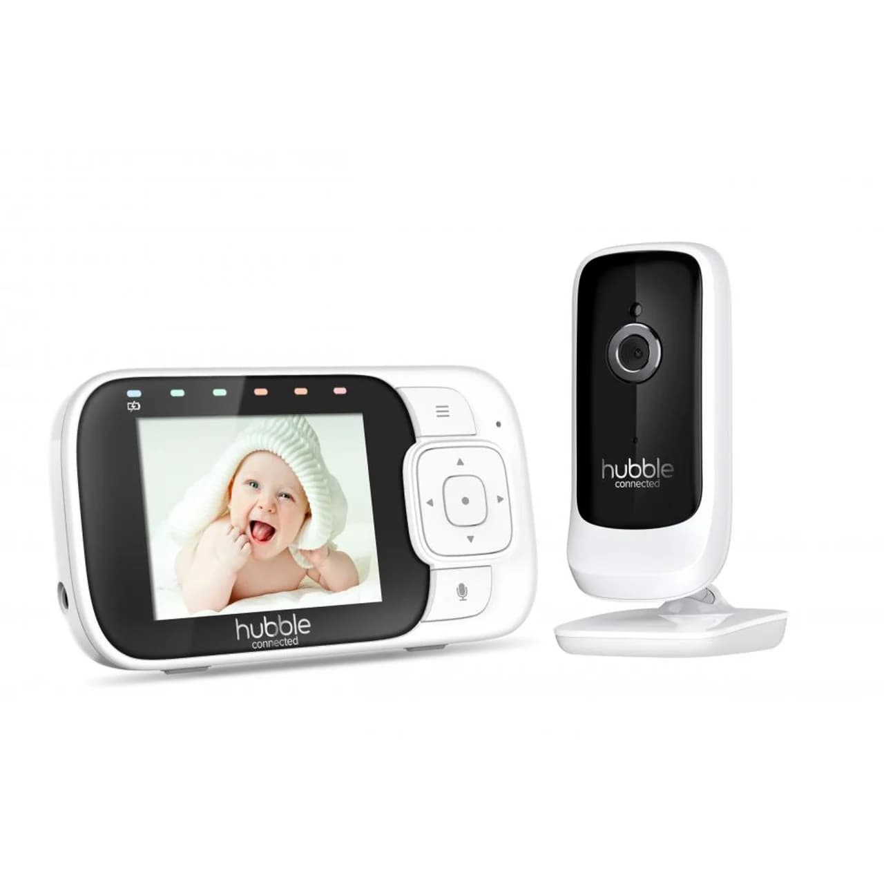 Hubble Nursery View Partner 2.8" Video Baby Monitor - White & Black | 5012786049130