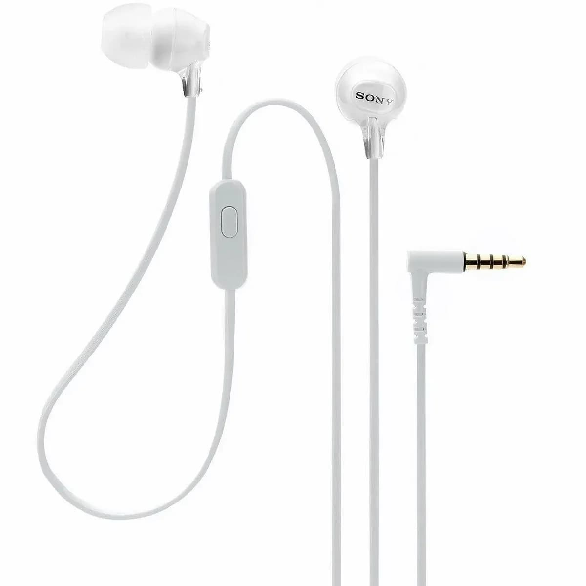 Sony MDR-EX15AP Wired In-Ear Earphones with Microphone - White | MDREX15APW.CE7
