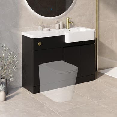 Bali 1100mm Toilet and Sink Unit Right Hand Unit & Basin Only Brass