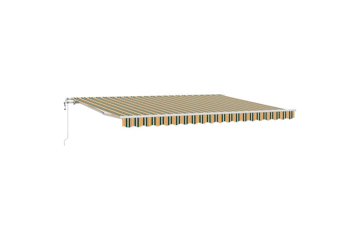 Vidaxl Retractable Awning 450 X 300 Cm Green And Yellow