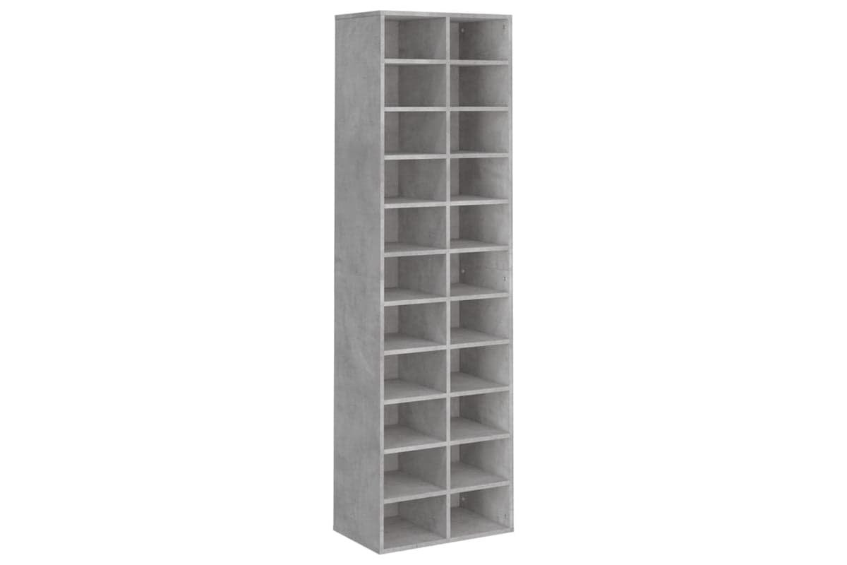 vidaXL 800373 Shoe Cabinet Concrete Grey 54x34x183cm Engineered Wood