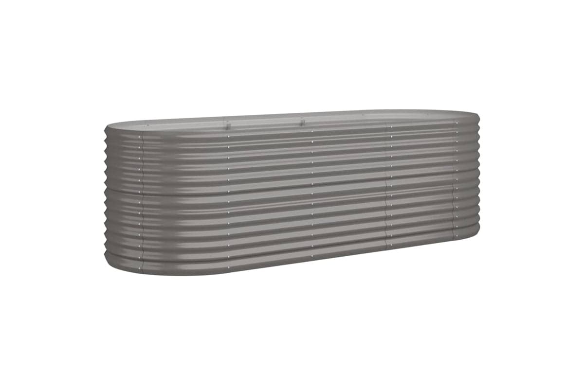 vidaXL 318954 Garden Raised Bed Powder-coated Steel 224x80x68cm Grey
