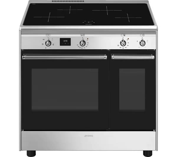 SMEG CX92IM 90 cm Electric Induction Range Cooker - Stainless Steel & Black