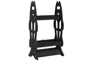 Vidaxl Fishing Rod Rack For 16 Rods Black