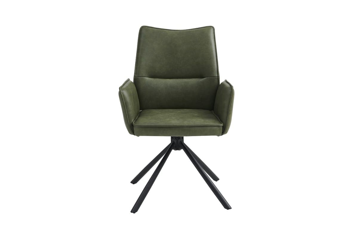 Granada Dining Chairs | Leather | Green | Set of 2