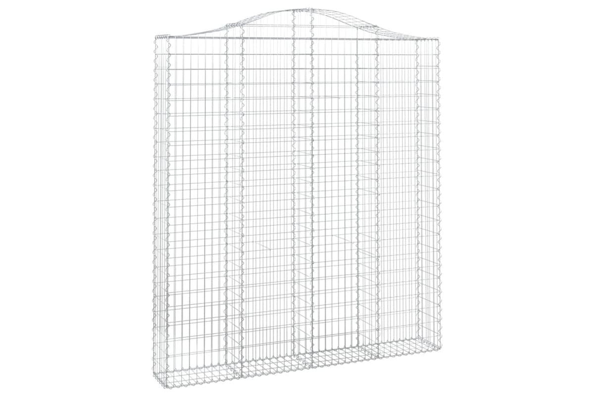 vidaXL 153391 Arched Gabion Basket 200x30x220/240cm Galvanised Iron