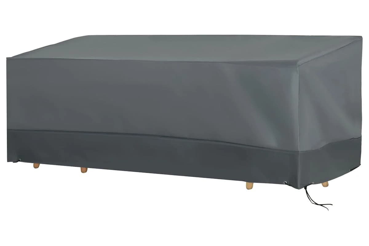 Outsunny 3 Seater Sofa Furniture Cover | Dark Grey/Light Grey