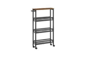Vasagle Rolling Cart | Trolley | Chipboard And Steel | 13 X 45.4 X 77 Cm