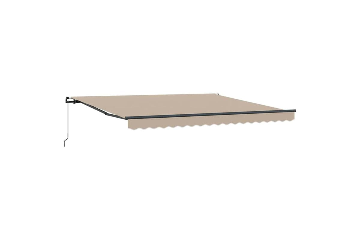 Vidaxl Retractable Awning Manual Beige 400 X 300 Cm Fabric