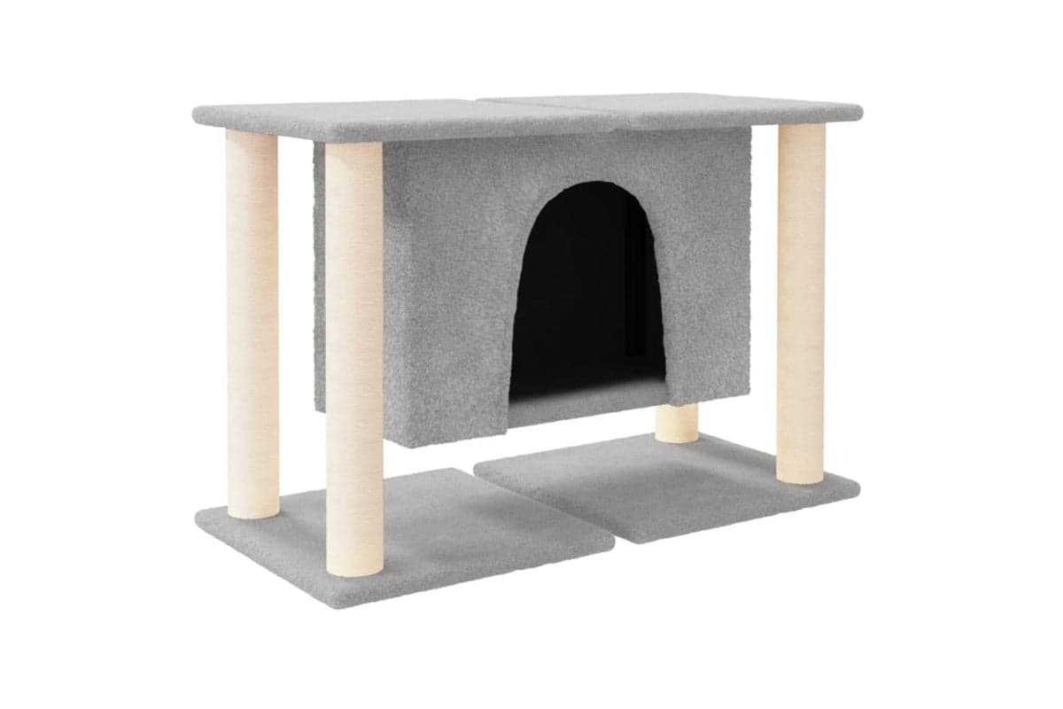 Cat Tree With Sisal Scratching Posts Light Grey 50 Cm