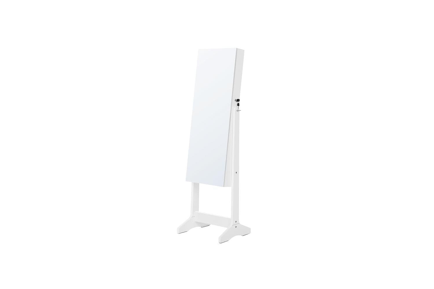 Songmics Freestanding Jewelry Cabinet Armoire with Mirror | White