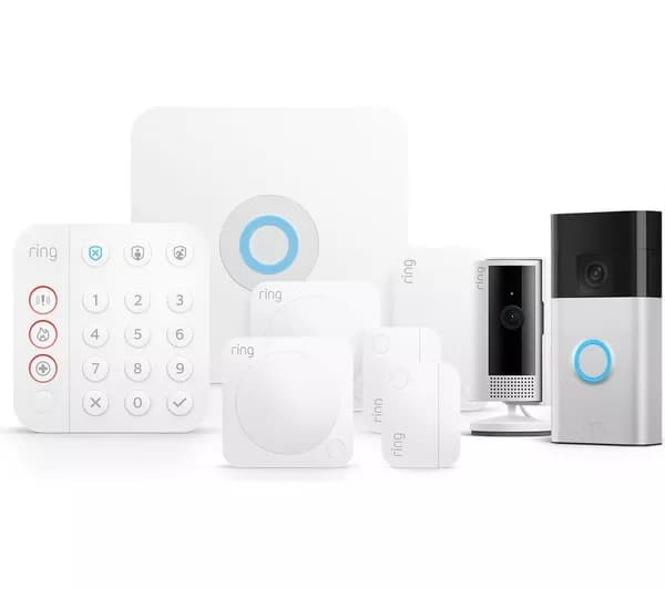 RING Alarm, Indoor Camera (2nd Gen) & Battery Video Doorbell Kit
