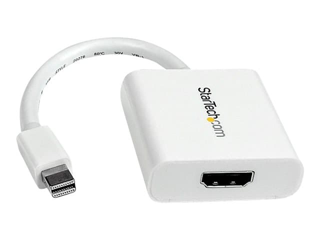 STARTECH.COM - Startech Mini DisplayPort® to HDMI® Video Adapter Converter 1920x1200 - White Mini DP to HDMI Adapter M/F (MDP2HDW) - adapter - DisplayPort / HDMI - 17 cm
