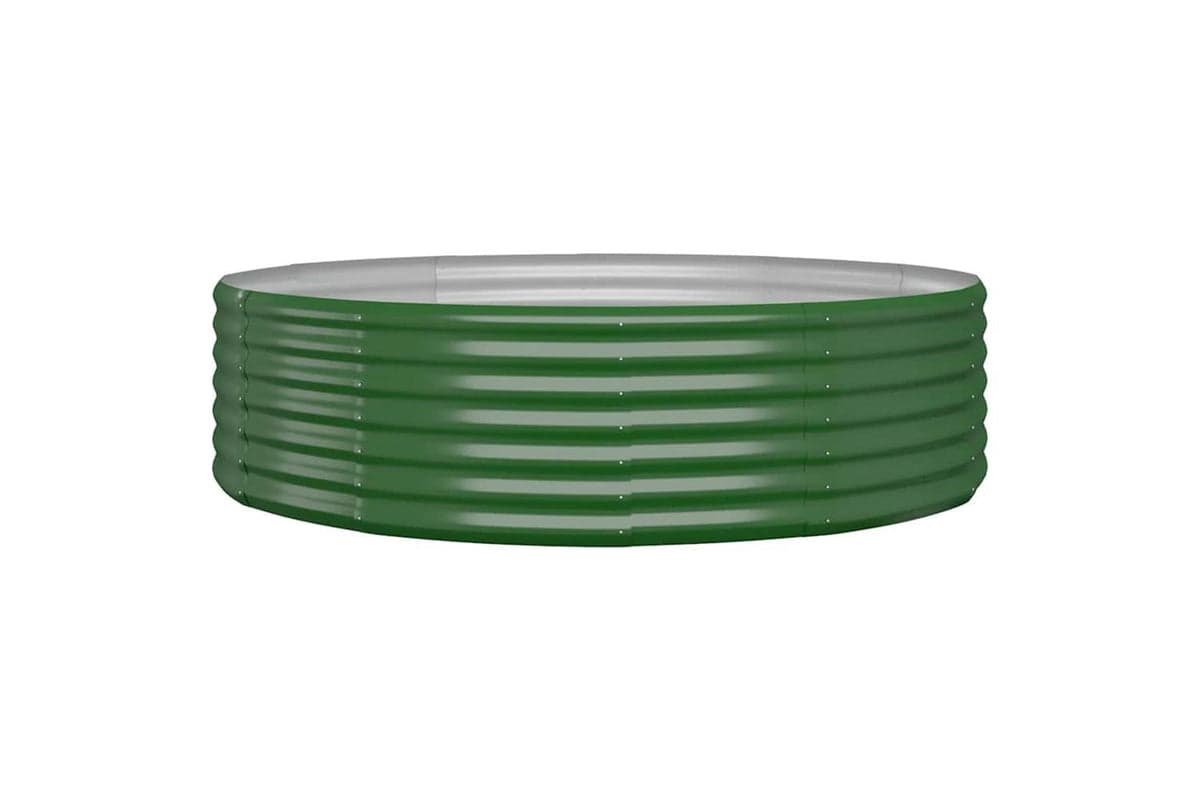 vidaXL 319018 Garden Raised Bed Powder-coated Steel 140x140x36cm Green