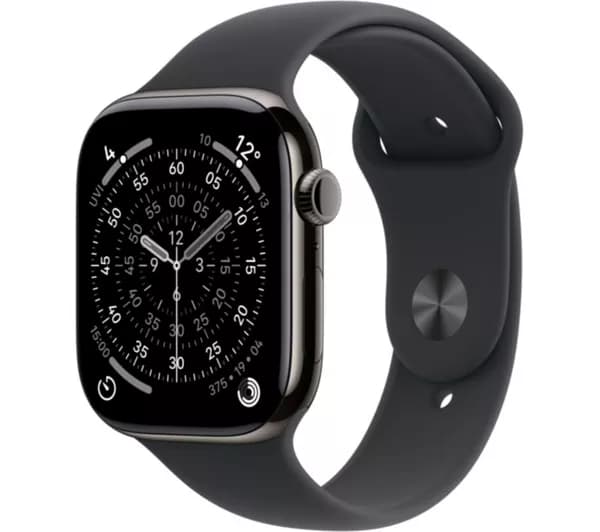 APPLE Watch Series 11 Cellular - 42 mm Slate Titanium Case with Black Sport Band, S/M