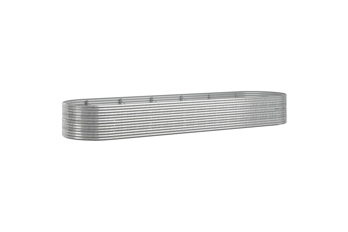 vidaXL 319117 Garden Raised Bed Powder-coated Steel 510x140x68cm Silver