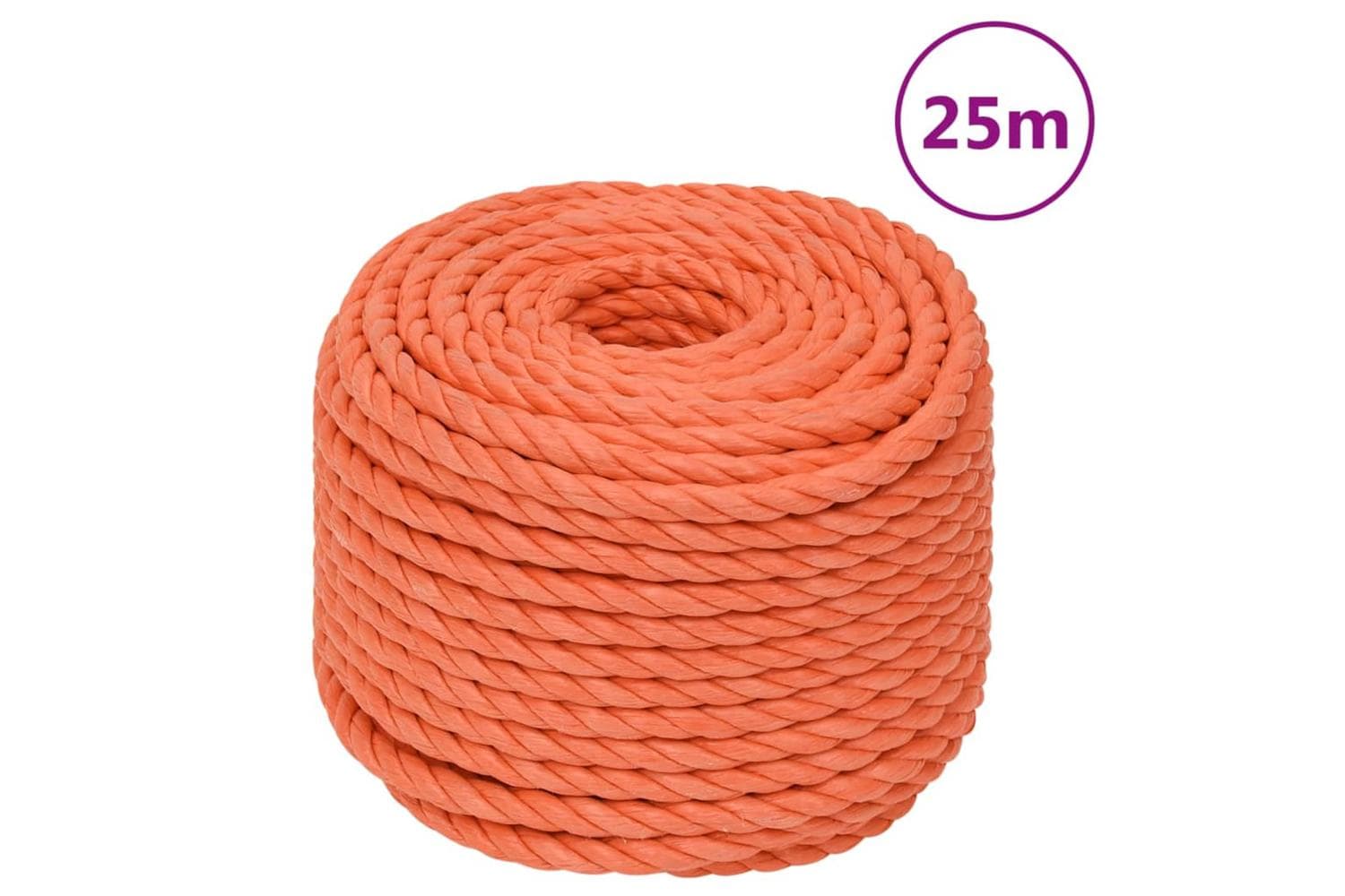 vidaXL 152943 Work Rope Orange 14mm 25 M Polypropylene