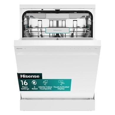 Hisense Hi6 Freestanding Dishwasher - WiFi-enabled A-Rated White