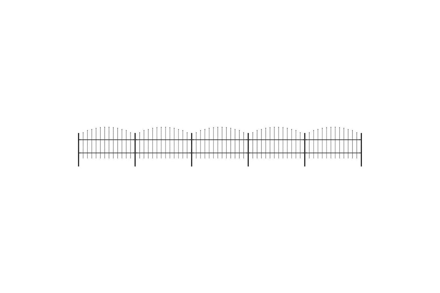 Vidaxl Garden Fence With Spear Top Steel