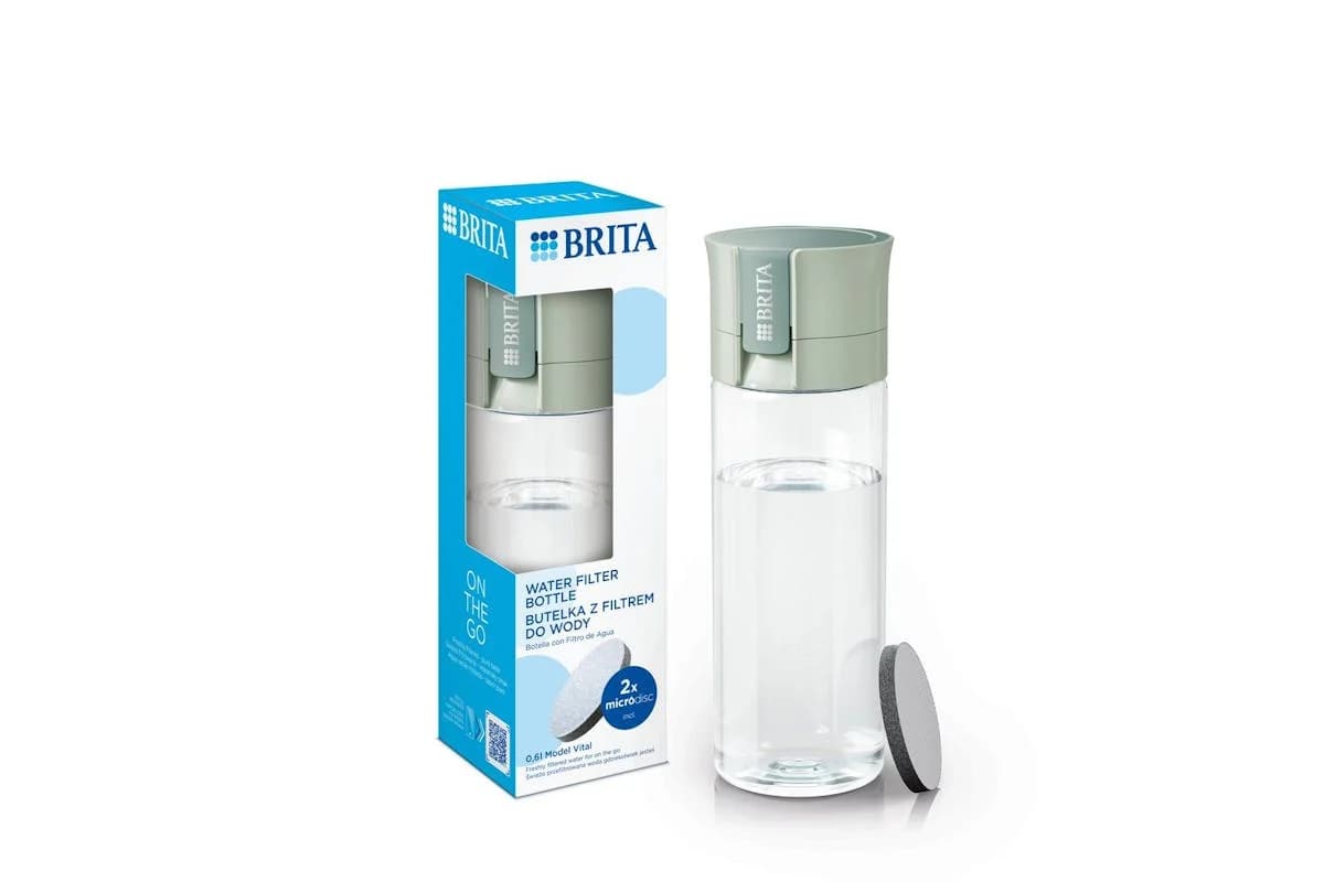 Brita Water Filter Bottle Light Green | Water Filter Bottle | Plastic | 0.6 Litre
