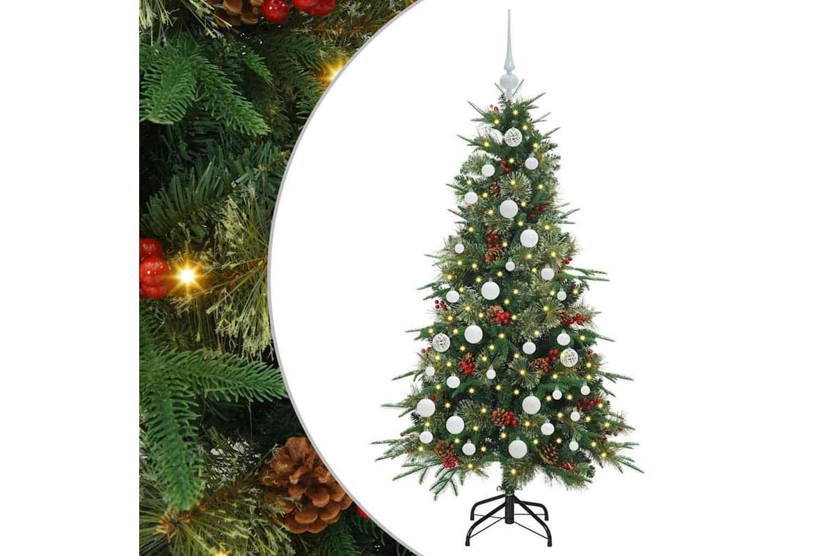 Vidaxl Artificial Hinged Christmas Tree Green 150 Cm Pe And Pvc