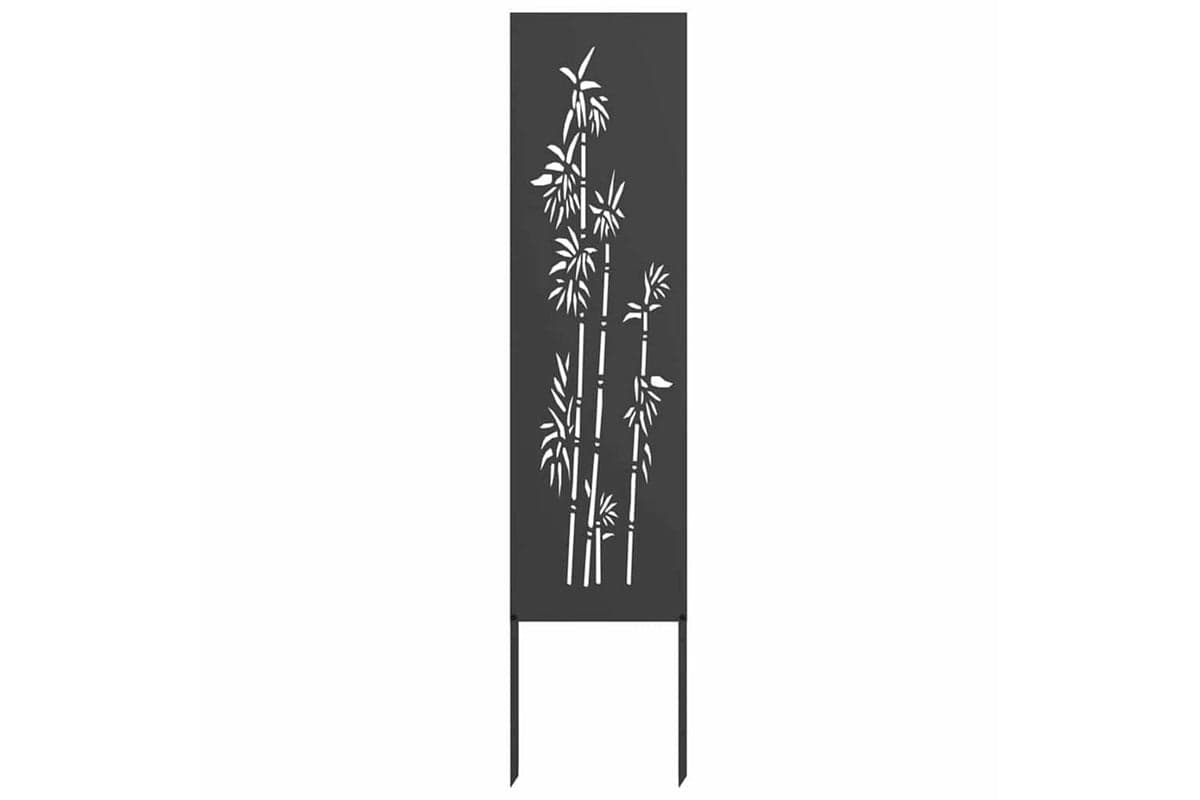 Garden Privacy Screen Black 32 X140cm Cold-rolled Steel