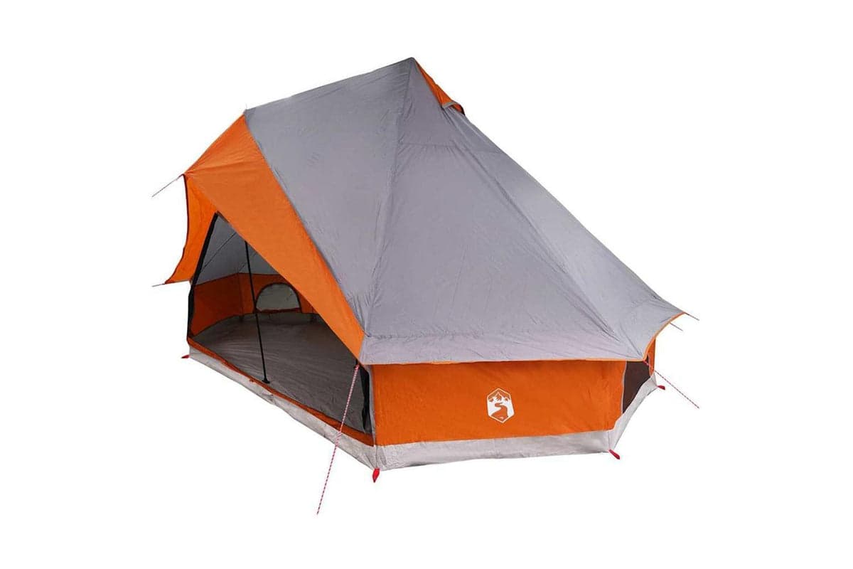 Vidaxl Family Tipi Tent Folding Grey And Orange 400 X 346 X 250 Cm