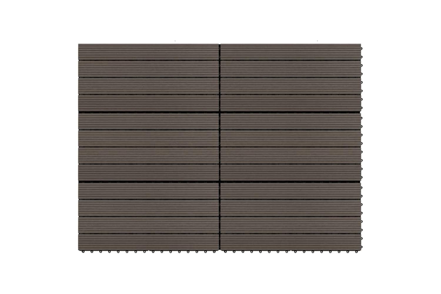 vidaXL 149027 Decking Tiles 6 Pcs Wpc 60x30cm 1.08 M2 Dark