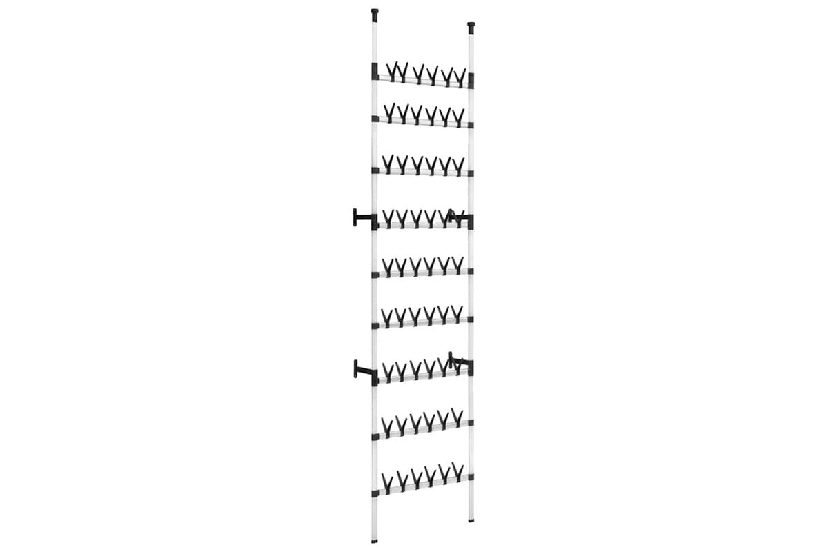 Vidaxl 321108 Telescopic Shoe Rack With Rods Aluminium