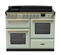 Rangemaster Estel Deluxe 110cm Induction Range Cooker - Mint with Brass Trim | ESDLO110EIPMNT/AB1