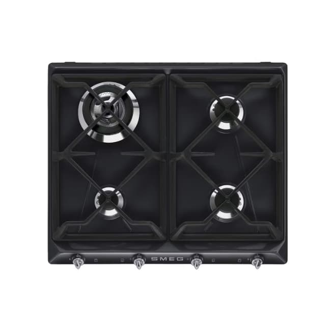 Smeg Victoria 60cm 4 Burner Gas Hob - Black | SR964NGH
