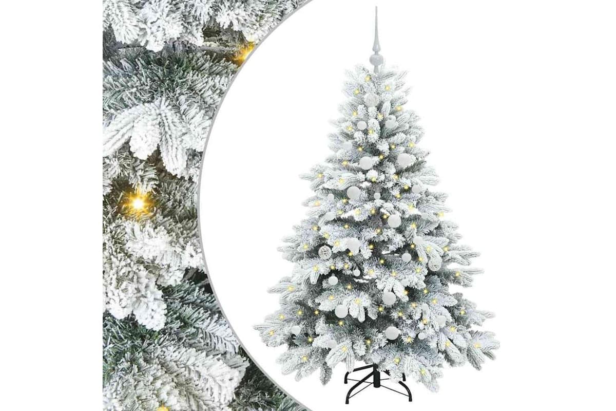 Vidaxl Artificial Christmas Tree With 150 Leds Green 150 Cm Pe And Pvc