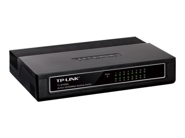TP-LINK - TL-SF1016D 16-Port 10/100Mbps Desktop Switch - switch - 16 ports