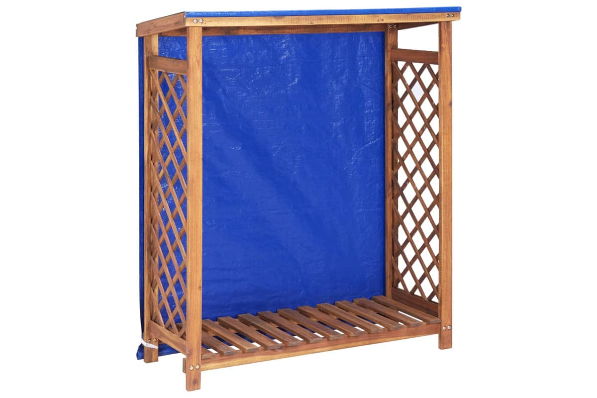 vidaXL 46566 Firewood Storage Shed 105x38x115cm Solid Acacia Wood