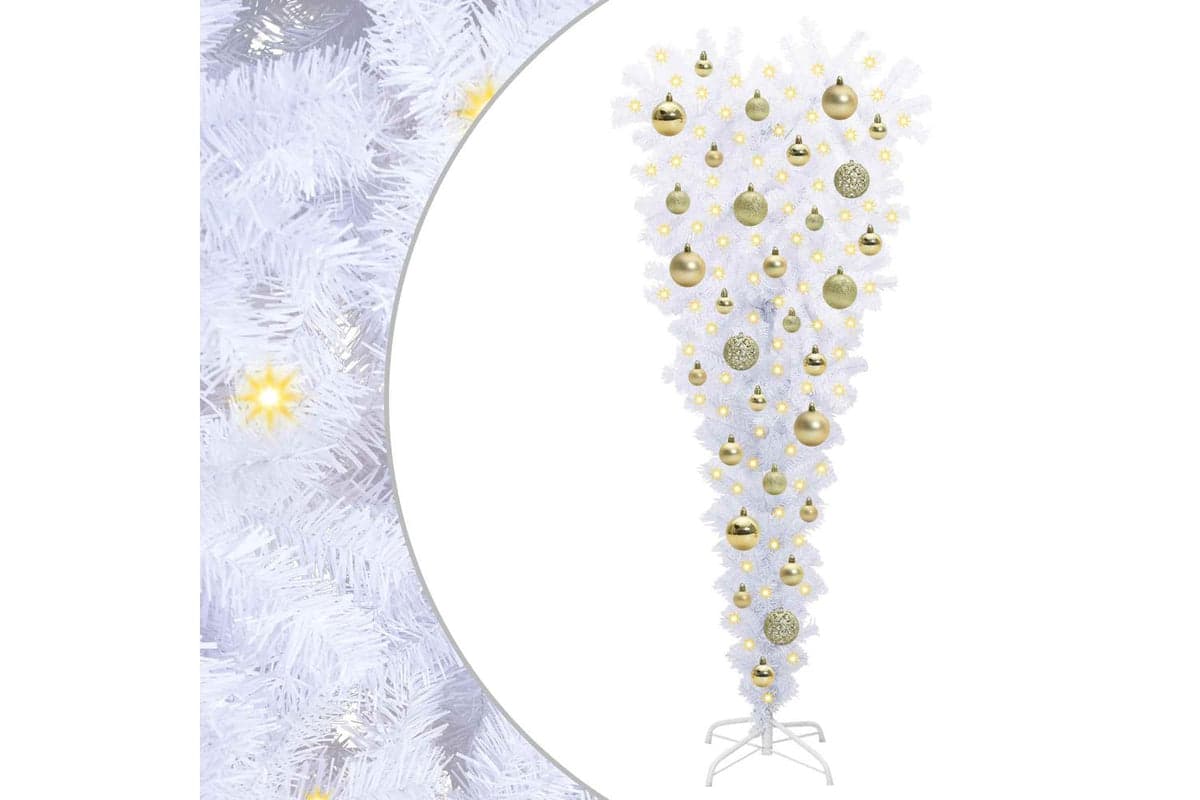 Vidaxl Artificial Christmas Tree With Stand White 120 Cm Pvc And Steel