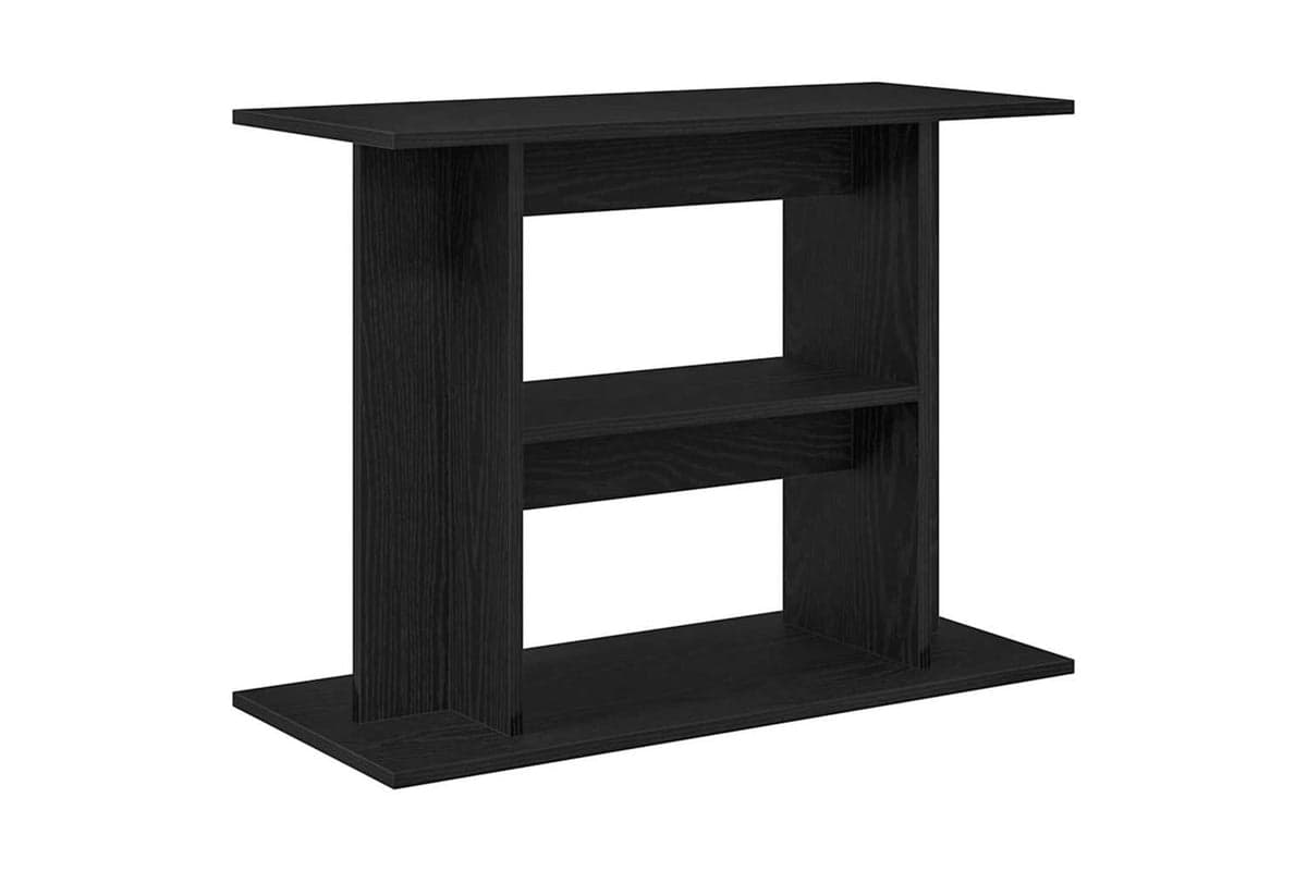 Vidaxl Aquarium Stand Black Oak 80x35x60 Cm Engineered Wood