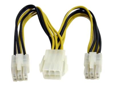 STARTECH.COM - StarTech 6in PCI Express Power Splitter Cable - Power splitter - 6 pin PCIe power (M) to 6 pin PCIe power (F) - 5.9 in - yellow - PCIEXSPLIT6 - power splitter - 6 pin PCIe power to 6 pin PCIe power - 15 cm
