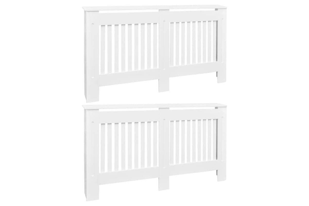 vidaXL Radiator Covers 2 Pcs White Mdf 152cm