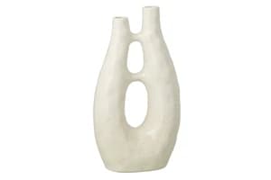 Jeanne Stoneware Vase | White | Medium