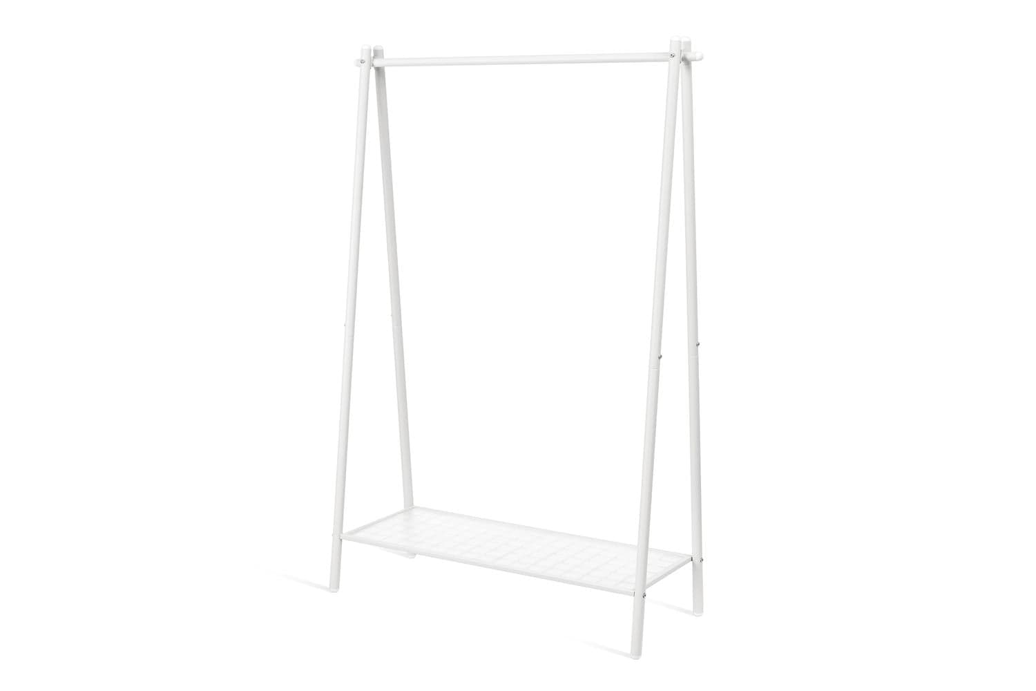 Clothes Rail With Shelf | Heavy Duty Free Standing Clothing Rack | Steel | 92.5 X 33.5 X 153 Cm