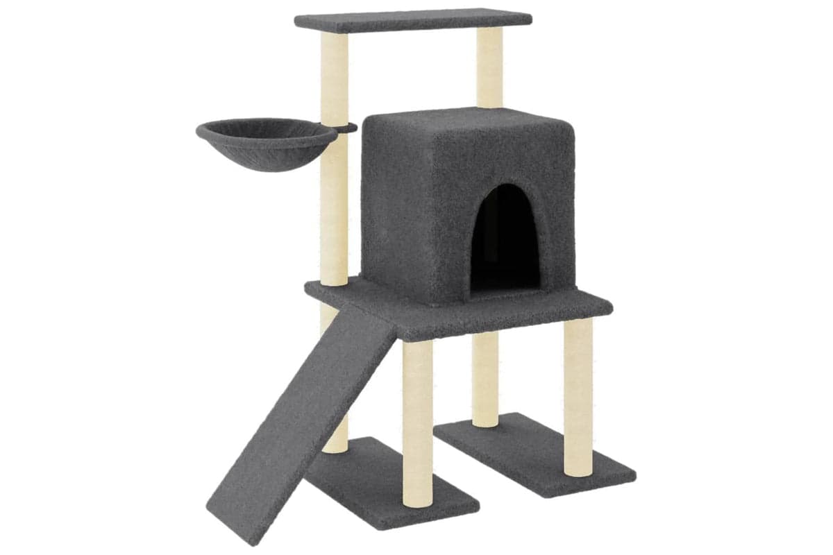 Cat Tree With Sisal Scratching Posts Dark Grey 965 Cm